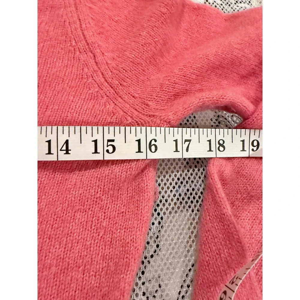 VTG Y2K‎ Abercrombie & Fitch Pink 100% Lambswool V-Neck Sweater  S Preppy